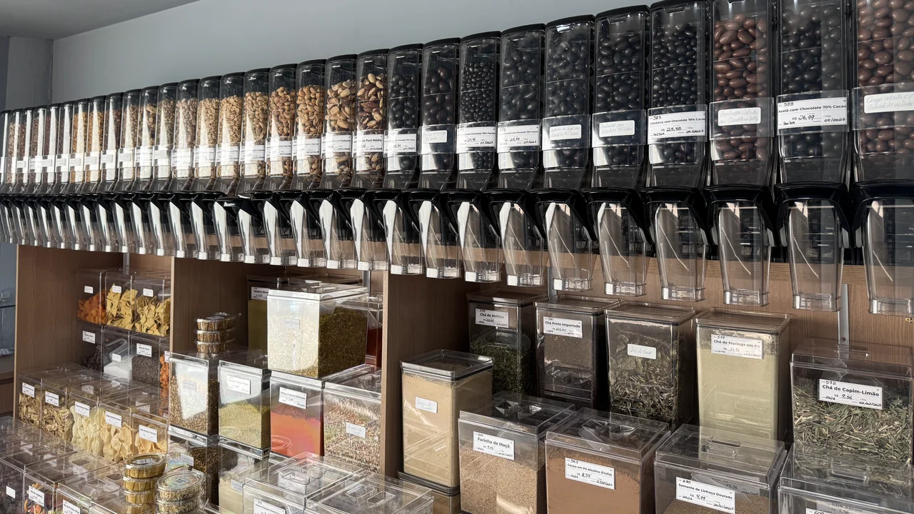 Dispensers de produtos naturais a granel